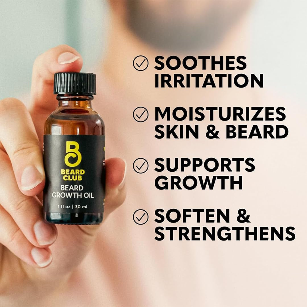 The Beard Club Beard Growth Kit – Complete Beard Care Gift Set | Derma Roller, Growth Oil, Balm & Wooden Comb The Beard Club Beard Growth Kit – Complete Beard Care Gift Set | Derma Roller, Growth Oil, Balm & Wooden Comb