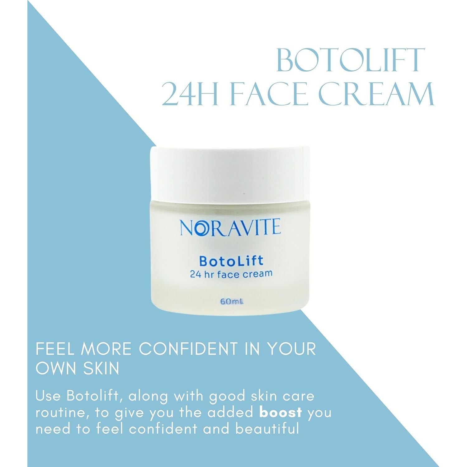 Noravite BotoLift 24 Hr Face Cream – 60ml | Lift, Firm & Smooth Wrinkles with Argireline & Hyaluronic Acid Noravite BotoLift 24 Hr Face Cream – 60ml | Lift, Firm & Smooth Wrinkles with Argireline & Hyaluronic Acid