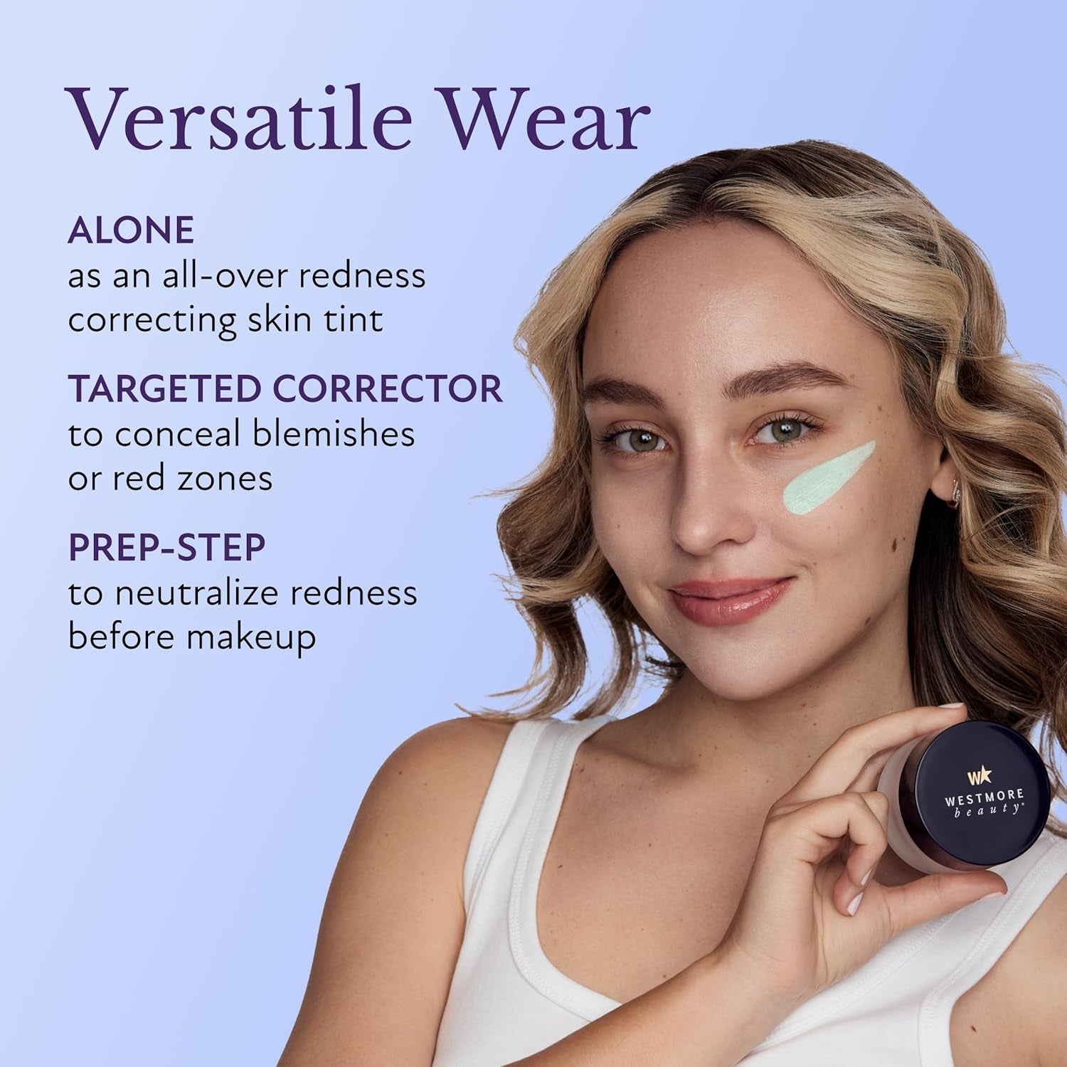Westmore Beauty Green-to-Beige Redness Corrector Cream – 30ml | Instantly Neutralizes Redness & Evens Skin Tone Westmore Beauty Green-to-Beige Redness Corrector Cream – 30ml | Instantly Neutralizes Redness & Evens Skin Tone