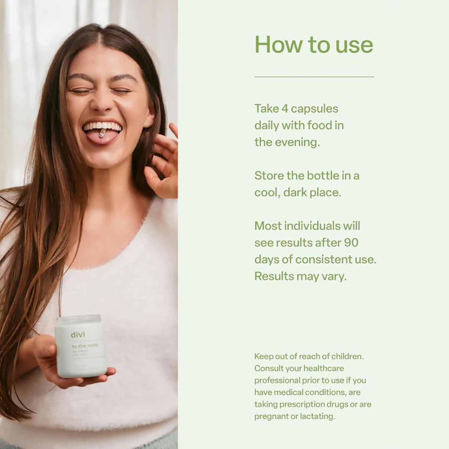 Divi Hair Vitamins – 120 Capsules | Strengthen Hair from the Inside Out | 30-Day Supply Hair Vitamins for Women and Men - Made with Clean and Science-Backed Ingredients to Grow + Thicken - Create a Healthy Hair Environment - 30 Day Supply, 120 Count