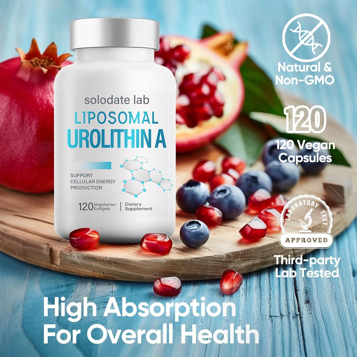 solodate lab Liposomal Urolithin A Supplement – 120 Softgels | Cellular Energy, Healthy Aging & Muscle Support solodate lab Liposomal Urolithin A Supplement – 120 Softgels | Cellular Energy, Healthy Aging & Muscle Support