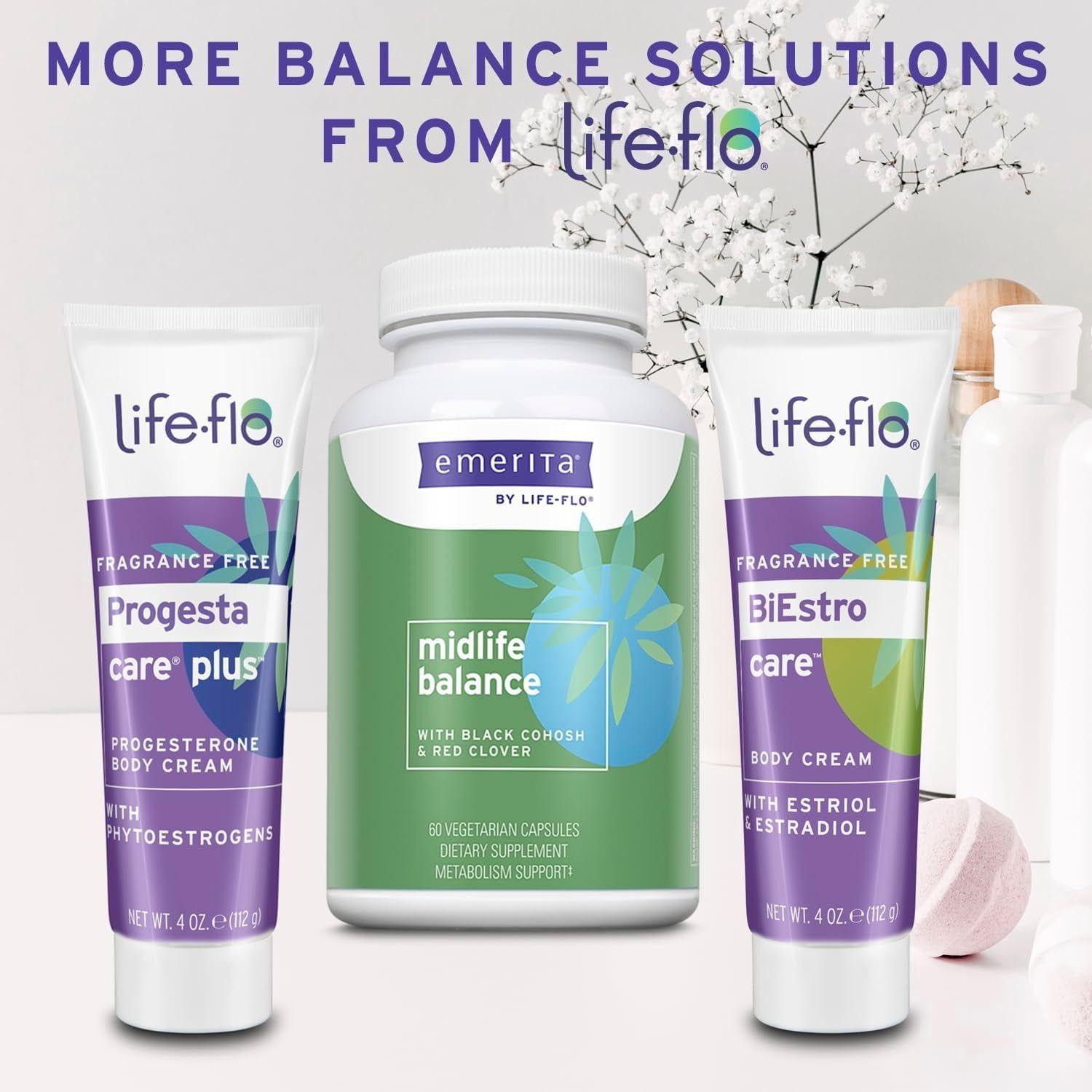 Emerita by Life-flo Phytoestrogen Body Cream – 56g | Plant-Based Hormonal Support Emerita by Life-flo Phytoestrogen Body Cream - 2 oz (56g)
