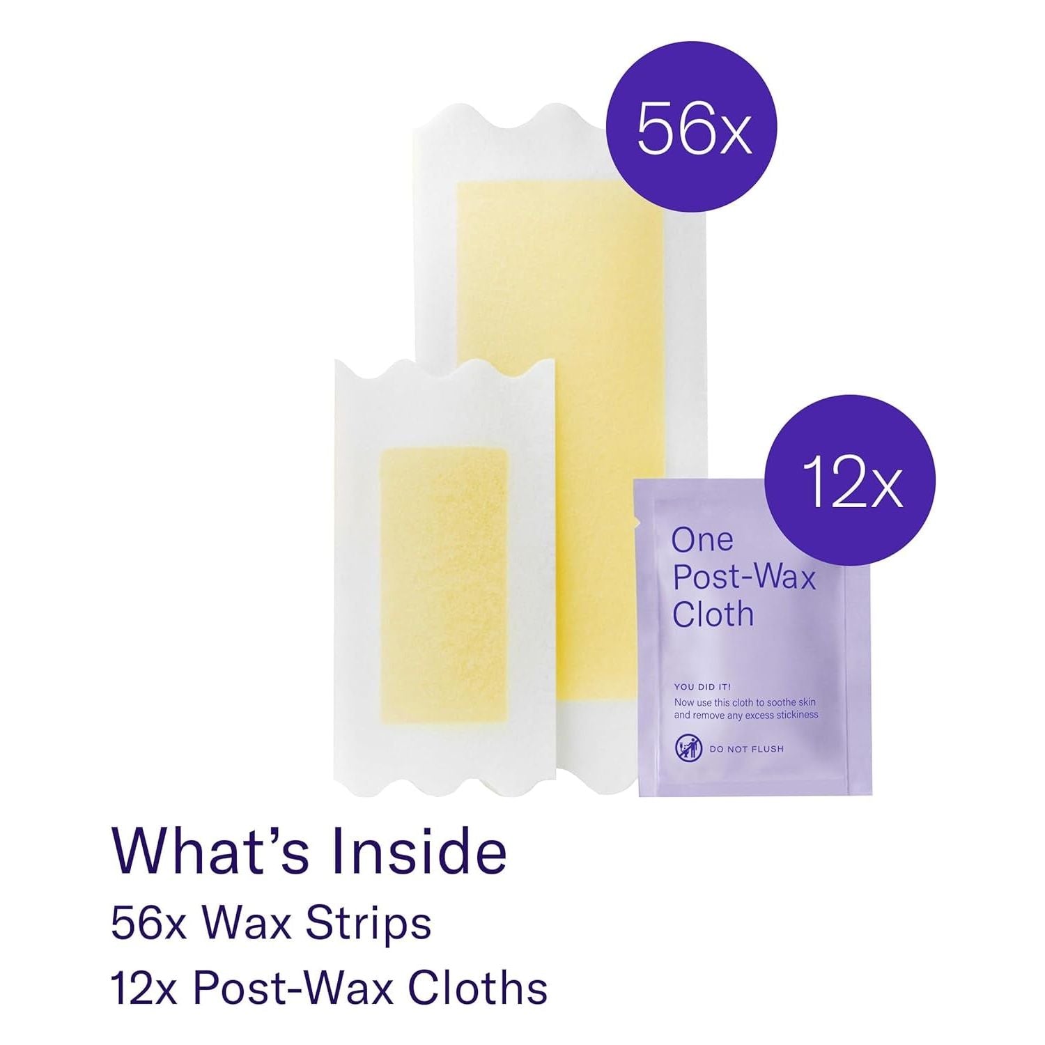 Flamingo Body Wax Kit – 56 Wax Strips + 12 Post-Wax Cloths | No-Heat, At-Home Hair Removal Flamingo Body Wax Kit – 56 Wax Strips + 12 Post-Wax Cloths | No-Heat, At-Home Hair Removal