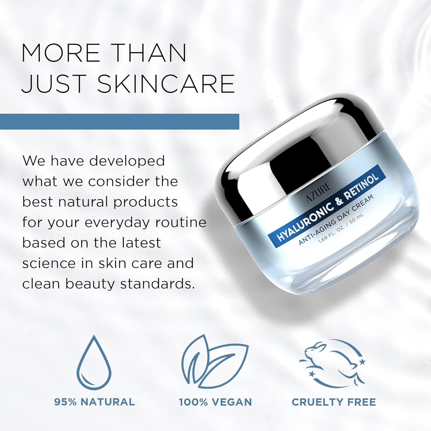 Azure Cosmetics Hyaluronic & Retinol Anti-Aging Day Cream – 50ml | Deep Hydration & Radiant Glow Azure Cosmetics Hyaluronic & Retinol Anti-Aging Day Cream – 50ml | Deep Hydration & Radiant Glow