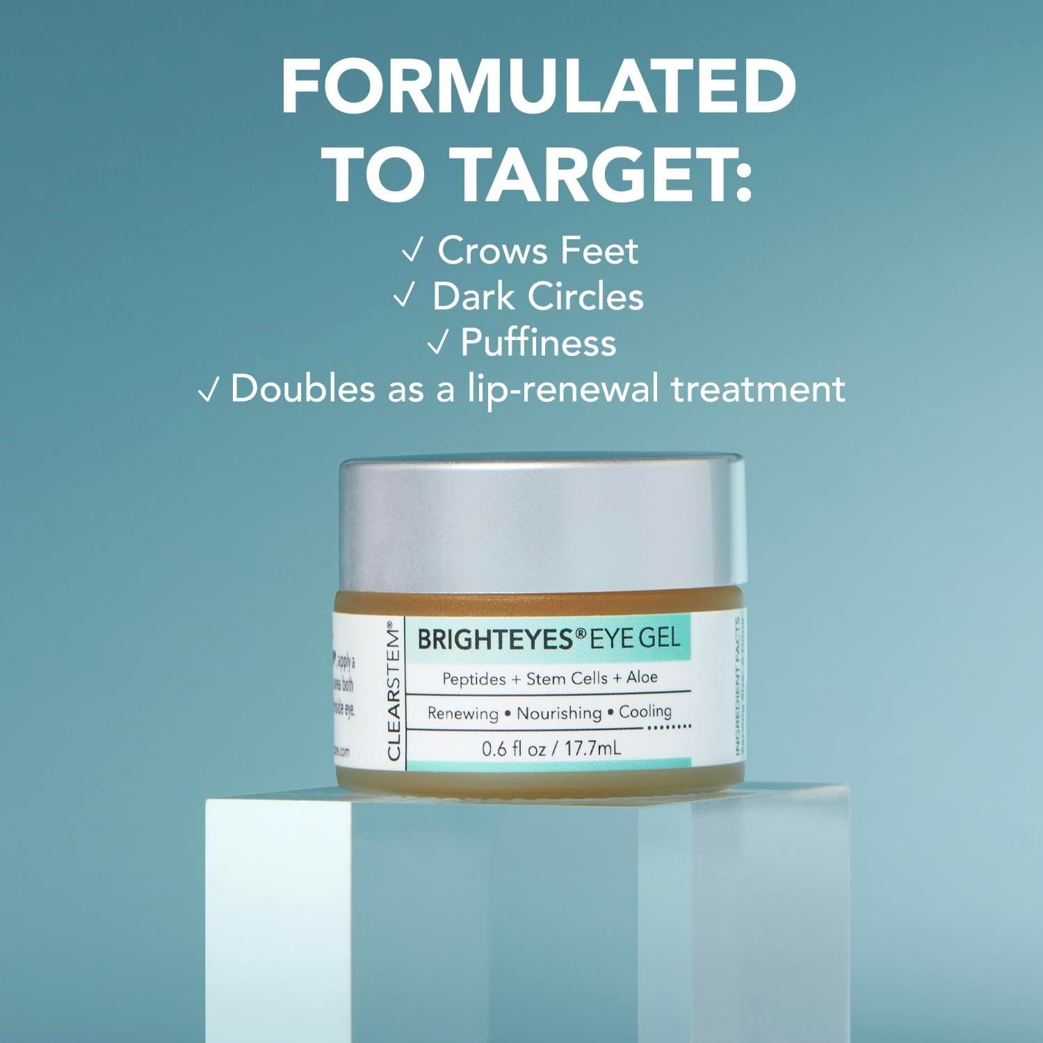 CLEARSTEM BRIGHTEYES® Eye Gel – 17.7ml | Anti-Ageing, De-Puffing & Brightening Eye Treatment CLEARSTEM BRIGHTEYES® Eye Gel – 17.7ml | Anti-Ageing, De-Puffing & Brightening Eye Treatment