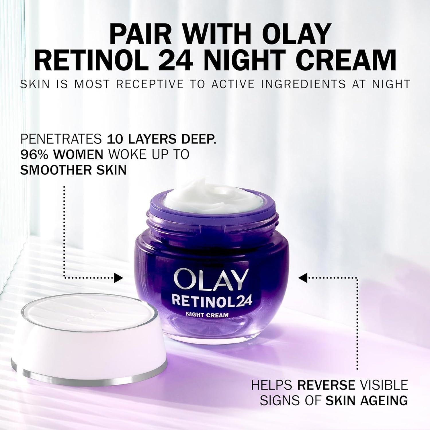 Olay Vitamin C Face Moisturiser Day Gel Cream with AHA – 50ml | Brightening & Hydrating Glow Vitamin C Face Moisturiser Day Gel Cream with AHA, Skincare with Niacinamide 99% Purity and Vitamin E Brightening Skin Care: Anti-Dark Spot Action, Evens, Hydrates Non-Greasy, Non-Sticky 50Ml