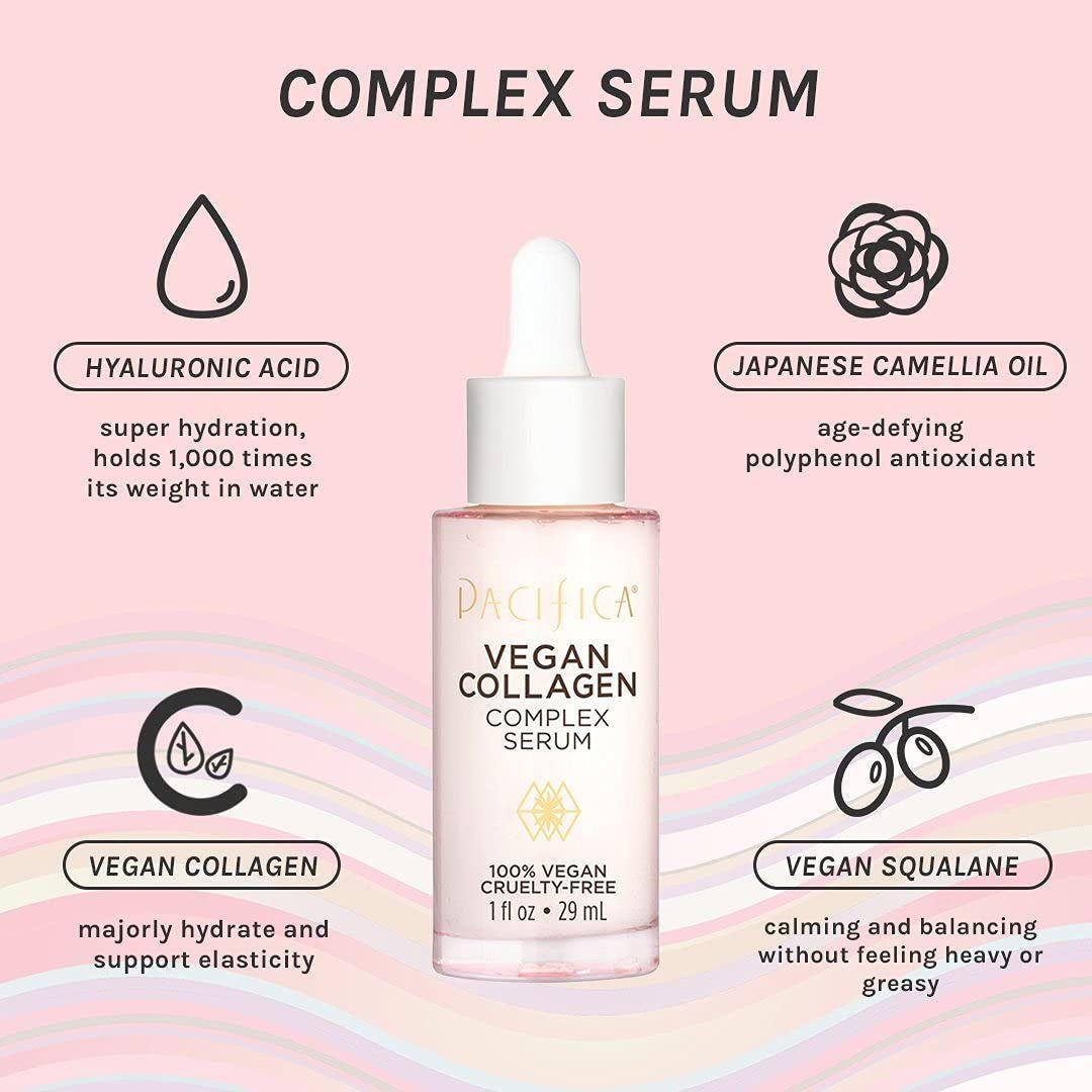 Pacifica Vegan Collagen Complex Serum – 29ml | Plant-Based Anti-Aging & Hydrating Serum Pacifica Vegan Collagen Complex Serum – 29ml | Hydrating & Plumping Anti-Aging Serum