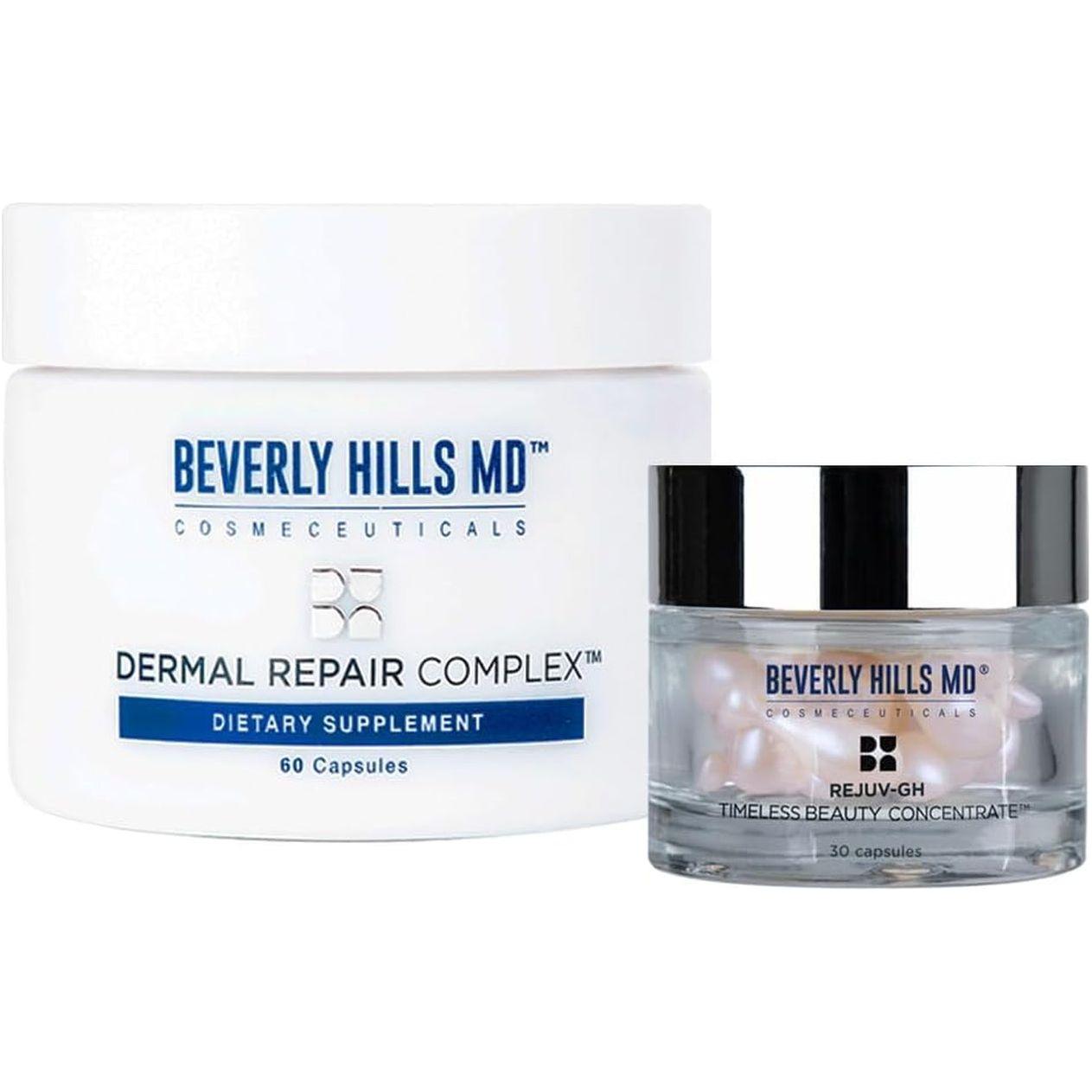Beverly Hills MD Power Duo Set – Dermal Repair Complex & Rejuv-GH Timeless Beauty Concentrate | Firm, Youthful, Radiant Skin Inside & Out Beverly Hills MD Power Duo Set – Dermal Repair Complex & Rejuv-GH Timeless Beauty Concentrate | Firm, Youthful, Radiant Skin Inside & Out