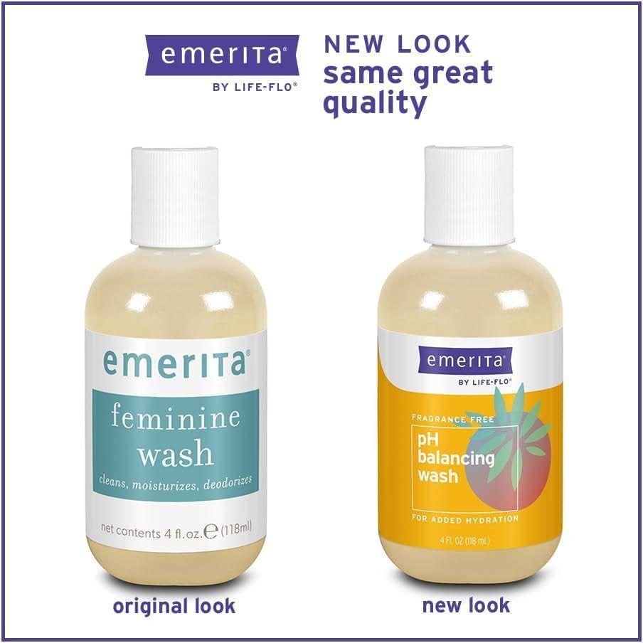 Emerita by Life-flo pH Balancing Wash for Women – Gentle Feminine Cleanser – 4 fl oz (118ml) Emerita by Life-flo pH Balancing Wash for Women – Gentle Feminine Cleanser – 4 fl oz (118ml)