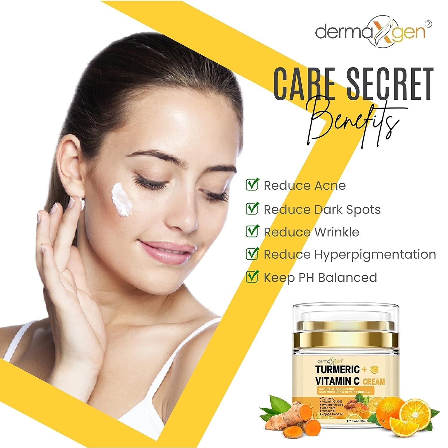 DERMAXGEN Turmeric + Vitamin C Cream – 50ml | Brightening & Hydrating Face Moisturiser DERMAXGEN Turmeric + Vitamin C Cream – 50ml | Brightening & Hydrating Face Moisturiser