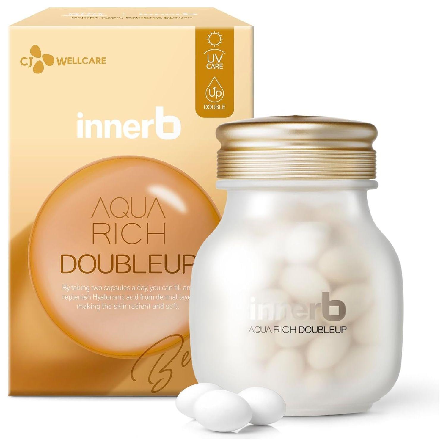 CJ Wellcare Innerb Aqua Rich Double Up – 56 Capsules | Intense Hydration & UV Protection CJ Wellcare Innerb Aqua Rich Double Up – 56 Capsules | Intense Hydration & UV Protection