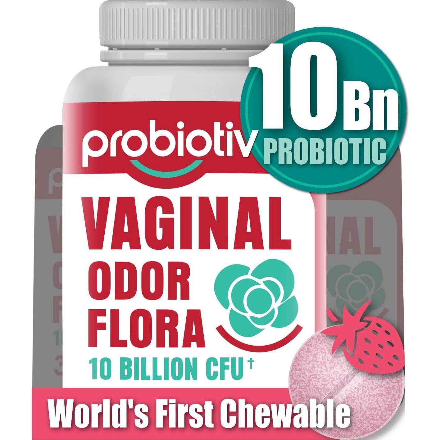 Probiotiv Vaginal Odor Flora – 30 Chewable Tablets | pH Balance & Feminine Health Probiotiv Vaginal Odor Flora – 30 Chewable Tablets | pH Balance & Feminine Health