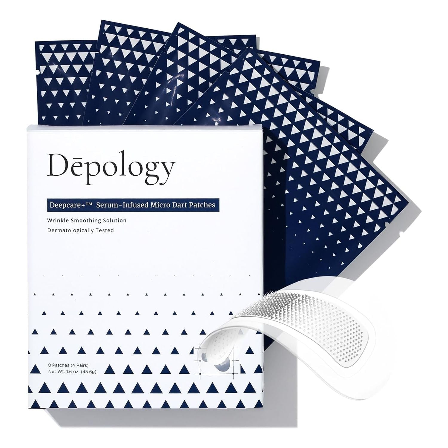 Depology Deepcare+™ Serum-Infused Micro Dart Patches – 8 Patches (4 Pairs) | Targeted Wrinkle-Reducing Overnight Patches Depology Deepcare+™ Serum-Infused Micro Dart Patches - 8 Patches (4 Pairs) 1.6 oz (45.6g)