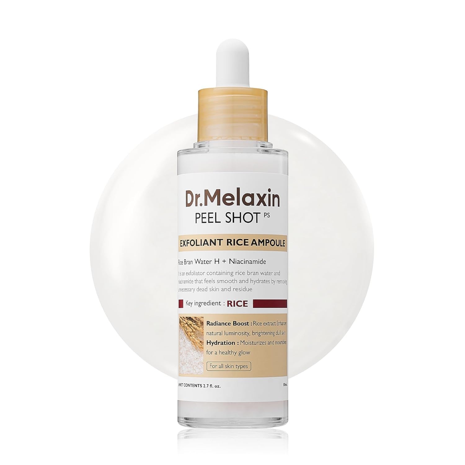 Dr.Melaxin Peel Shot Exfoliant Rice Ampoule – 80ml | Radiance-Boosting, Multi-Acid Exfoliating Ampoule with Deep Hydration Dr.Melaxin Peel Shot Exfoliant Rice Ampoule – 80ml | Radiance-Boosting, Multi-Acid Exfoliating Ampoule with Deep Hydration