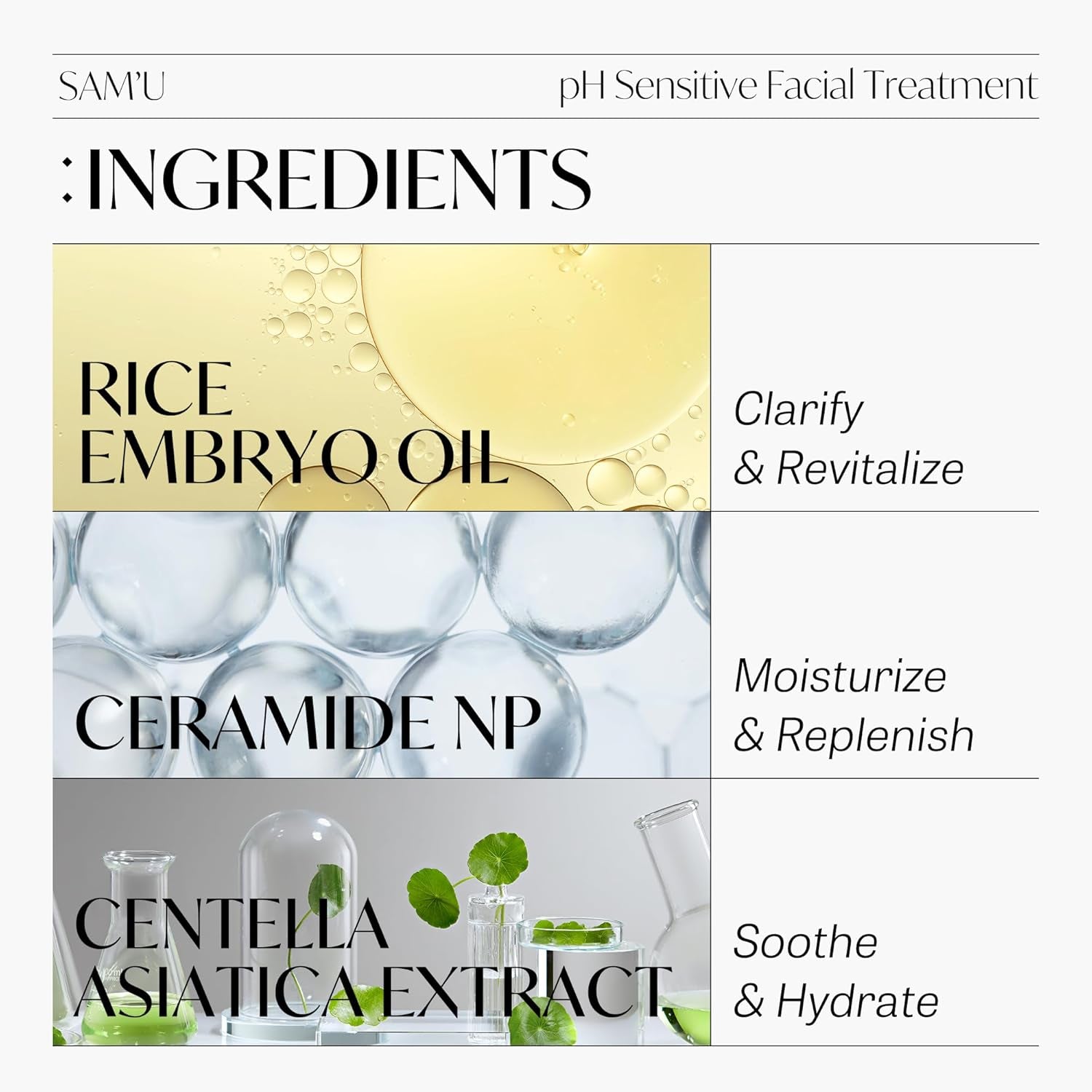 SAM'U pH Sensitive Facial Treatment – 50ml | Moisture-Sealing Barrier for Radiant, Balanced Skin SAM'U pH Sensitive Facial Treatment – 50ml | Moisture-Sealing Barrier for Radiant, Balanced Skin