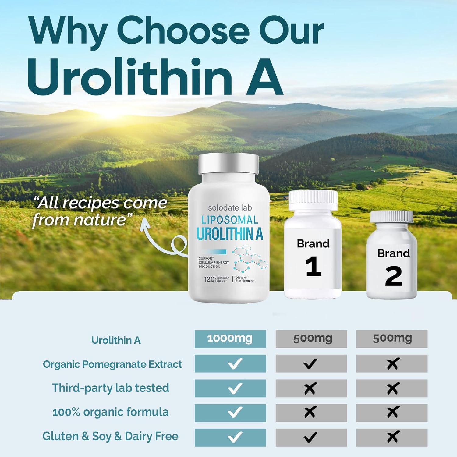 solodate lab Liposomal Urolithin A Supplement – 120 Softgels | Cellular Energy, Healthy Aging & Muscle Support solodate lab Liposomal Urolithin A Supplement – 120 Softgels | Cellular Energy, Healthy Aging & Muscle Support