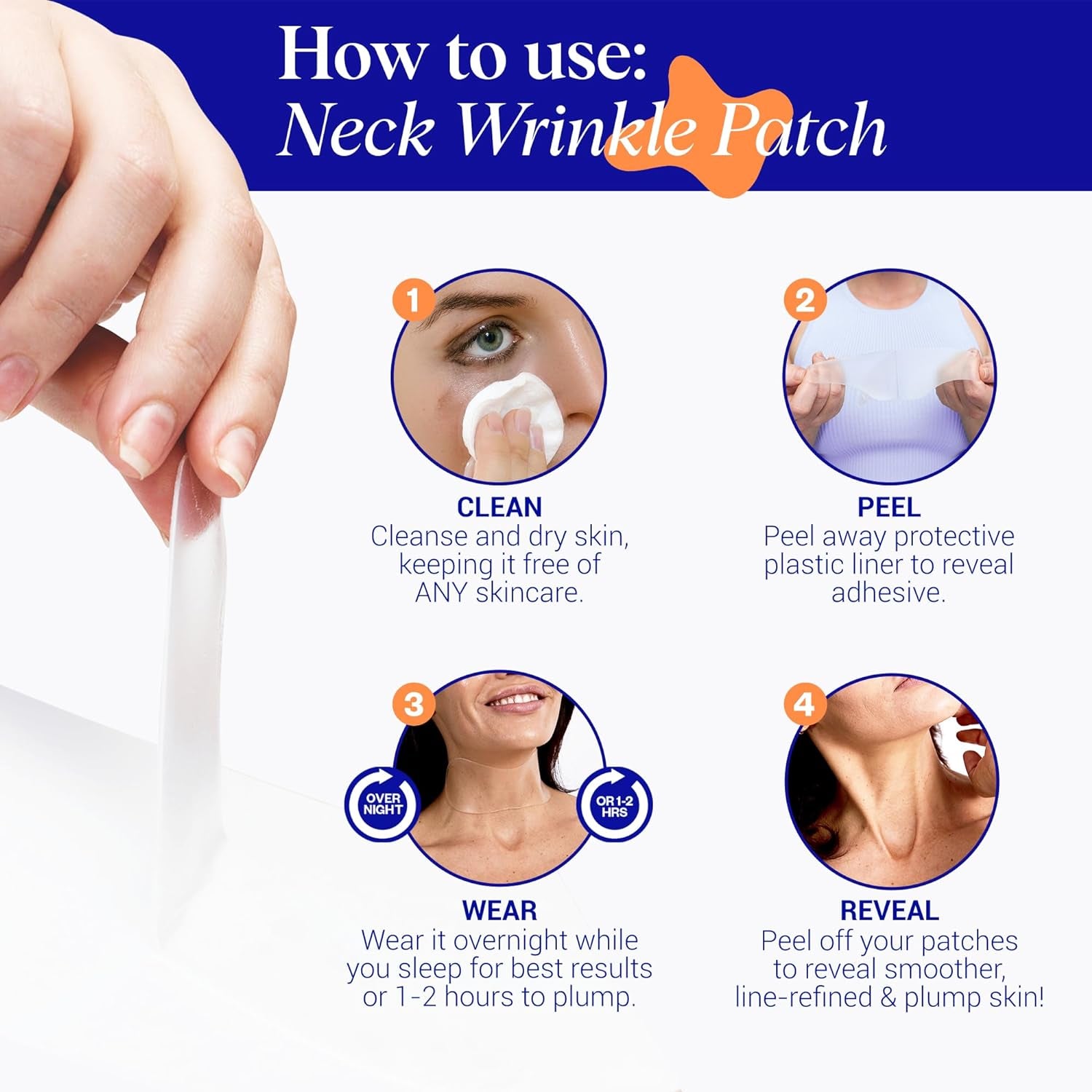 Wrinkles Schminkles Neck Wrinkle Patch – 1 Pack | Reusable Medical Grade Silicone for Neck Lines & Tech Neck Wrinkles Schminkles Neck Wrinkle Patch – 1 Pack | Reusable Medical Grade Silicone for Neck Lines & Tech Neck