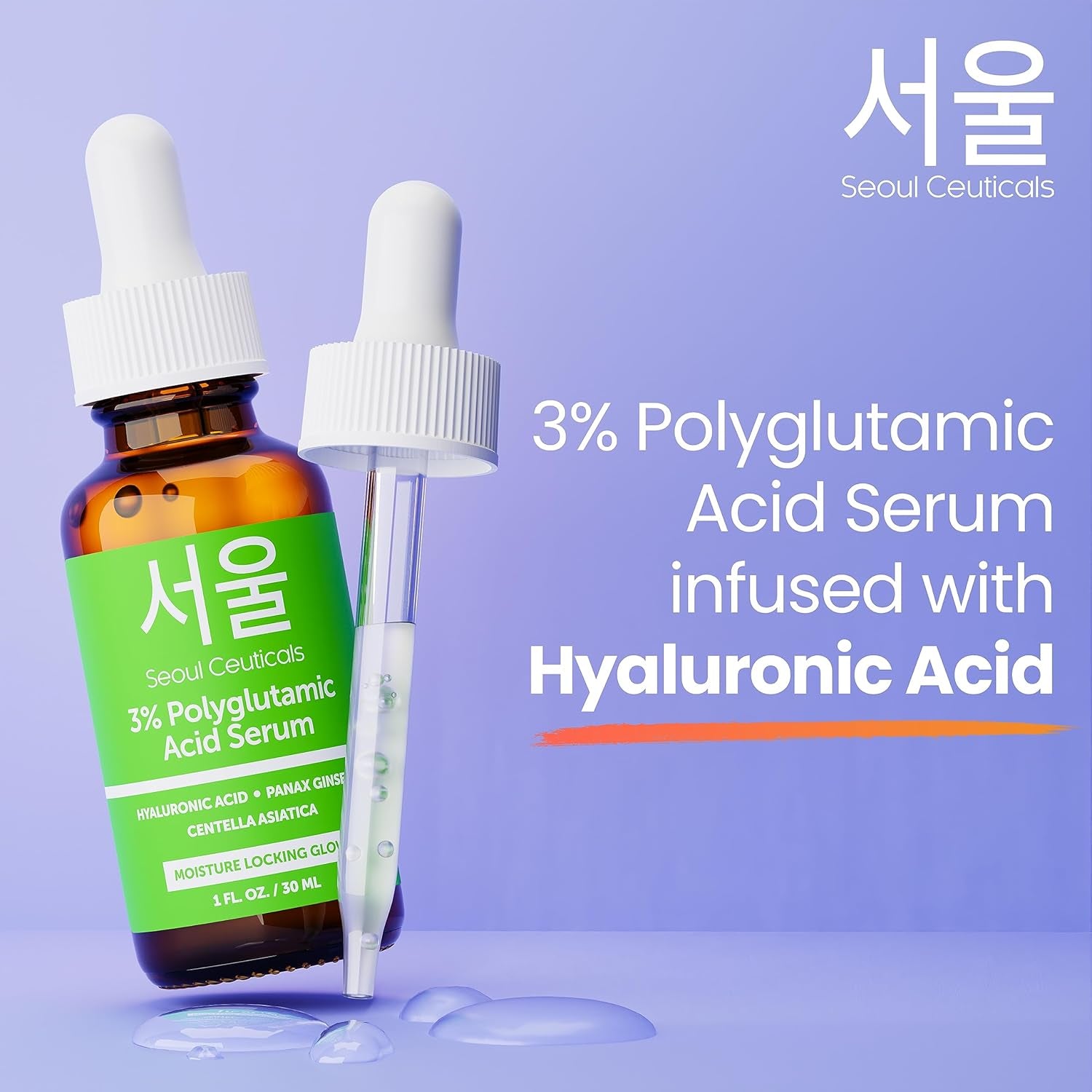 SeoulCeuticals 3% Polyglutamic Acid Serum – 30ml | Intense Hydration, Firming & Anti-Aging Boost SeoulCeuticals 3% Polyglutamic Acid Serum – 30ml | Intense Hydration, Firming & Anti-Aging Boost