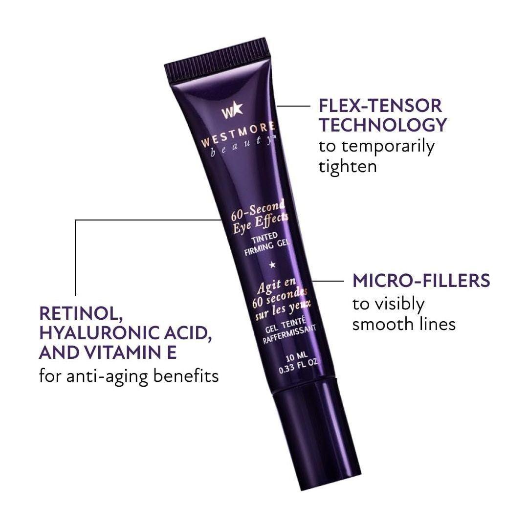 Westmore Beauty 60-Second Eye Effects Tinted Firming Gel – 10ml | Instant Under-Eye Lift & Puffiness Reducer Westmore Beauty 60 Second Eye Effects Tinted Firming Gel - 10ml - Glam Global UKWestmore Beauty