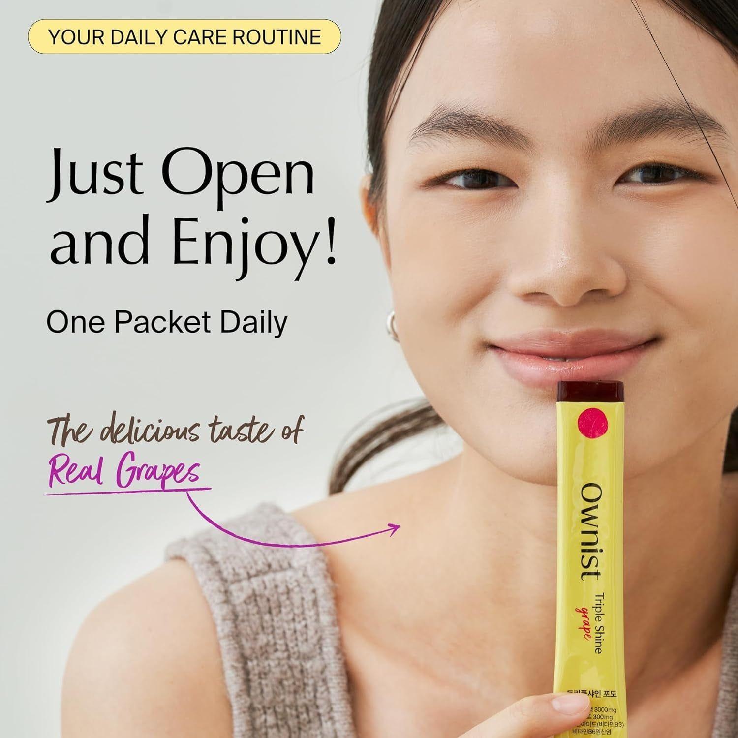 Ownist Triple Shine Grape – 14 Stick Packs | Brightening & Even Skin Tone Support Ownist Triple Shine Grape – 14 Stick Packs | Brightening & Even Skin Tone Support