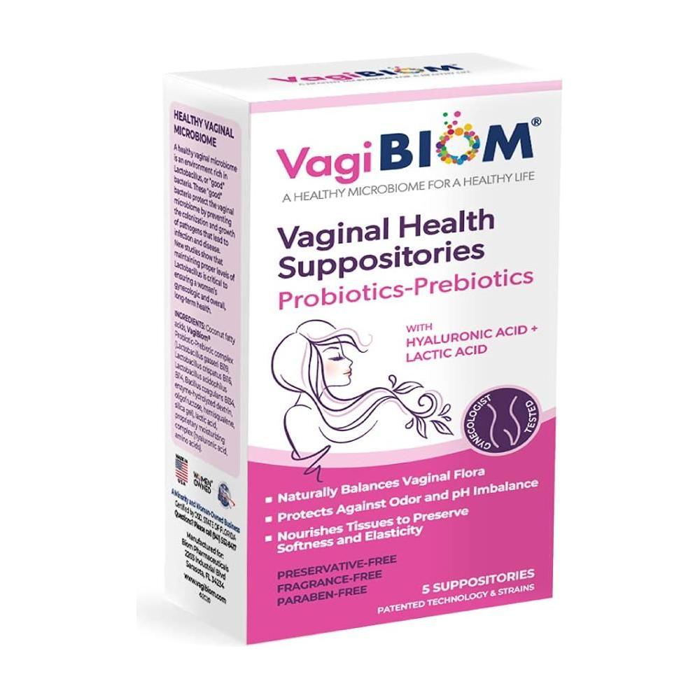 Vagibiom Lactobacillus Vaginal Suppository – 5 Count | Microbiome Balance, pH Support & Soothing Relief Vagibiom Lactobacillus Vaginal Suppository - 5 Count - Glam Global UKVagibiom