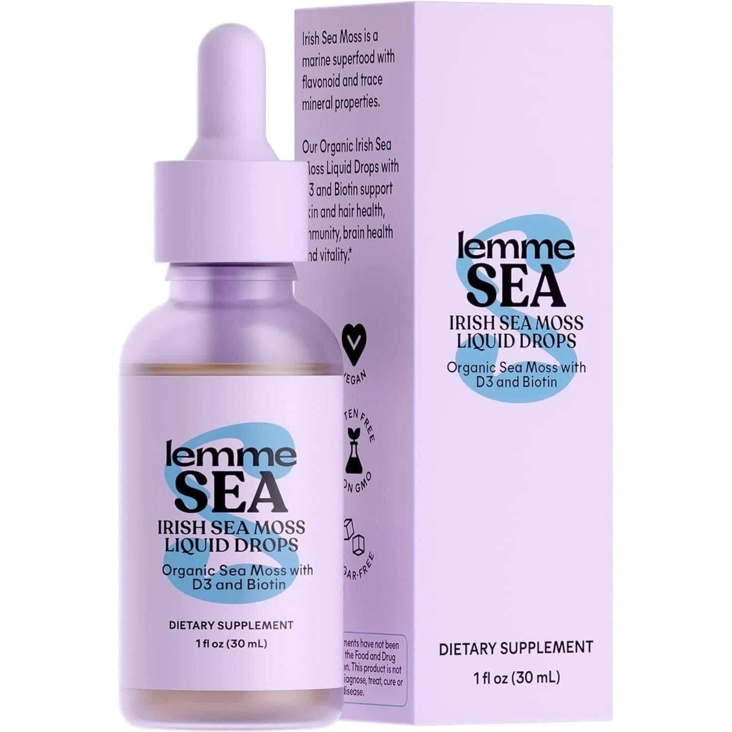 Lemme Irish Sea Moss Organic Liquid Drops – 30ml | Superfood for Immunity, Skin & Hair Lemme Irish Sea Moss Organic Liquid Drops - 30ml (30 Servings) - Glam Global UKLemme
