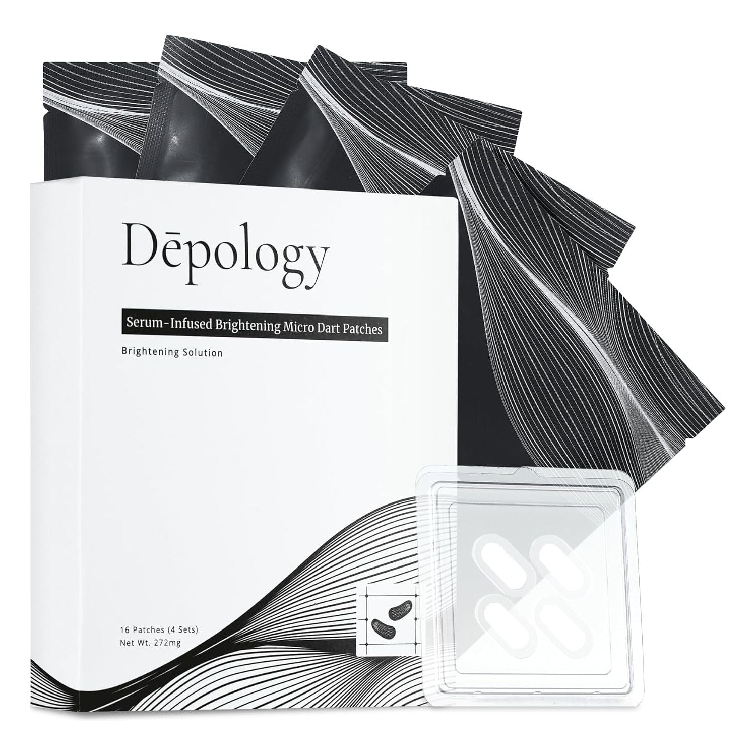 Depology Serum-Infused Brightening Micro Dart Patches – Pack of 12 | Vitamin C Patches for Dark Spots, Dull Skin Depology Serum-Infused Brightening Micro Dart Patches - 0.43 Oz (Pack of 12)
