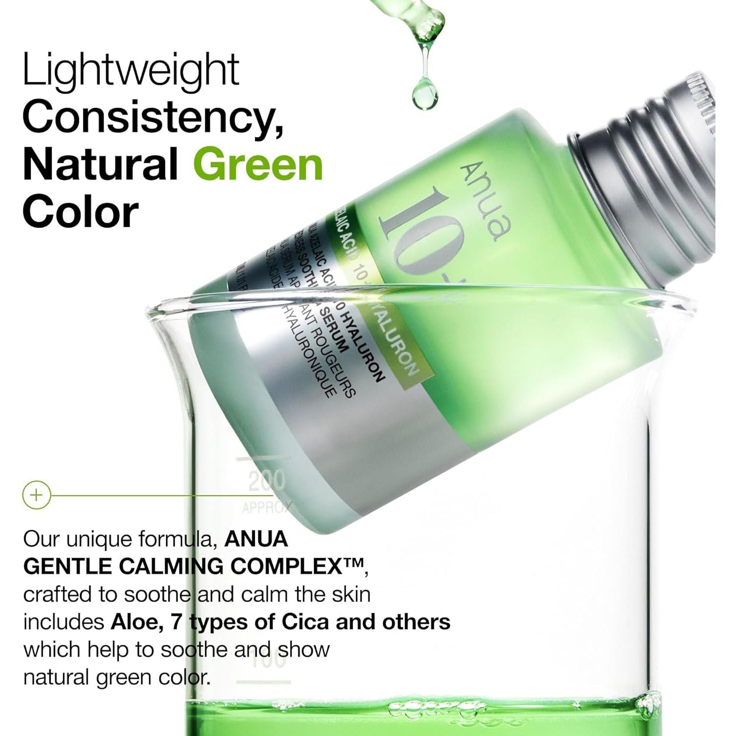Anua 10+ Azelaic Acid + Hyaluron Redness Soothing Serum – 30ml | Soothes Redness & Hydrates Sensitive Skin Anua 10+  | Azelaic Acid 10+ Hyaluron | Redness Soothing Serum 1.01 Fl Oz - 30ml