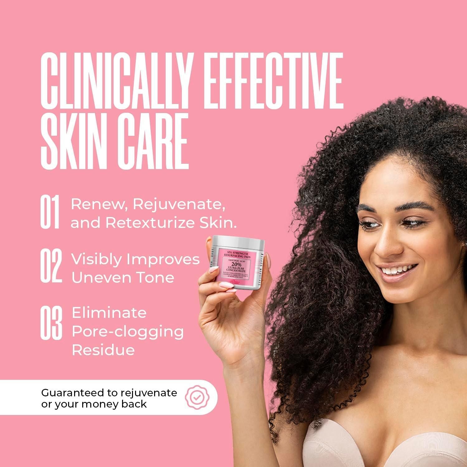 Divine Derriere Spa Strength Exfoliating Pads with Glycolic Acid 20% AHA - 50ml Divine Derriere Spa Strength Exfoliating Pads with Glycolic Acid 20% AHA - 50ml - Glam Global UKDivine Derriere