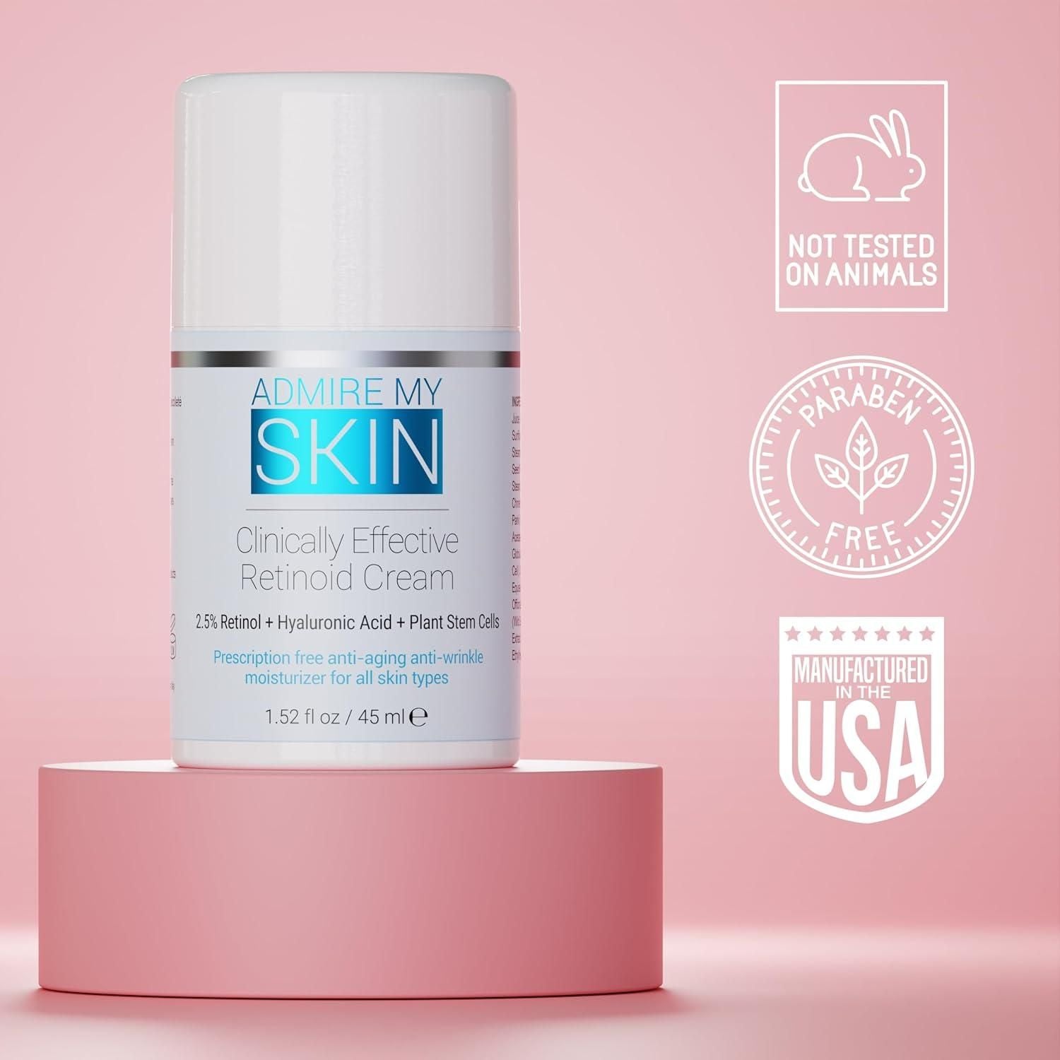 Admire My Skin Clinically Effective Retinoid Cream – 30ml | High-Potency Anti-Aging Treatment for Wrinkles, Redness & Uneven Tone Admire My Skin Clinically Effective Retinoid Cream - 45ml - Glam Global UKAdmire My Skin