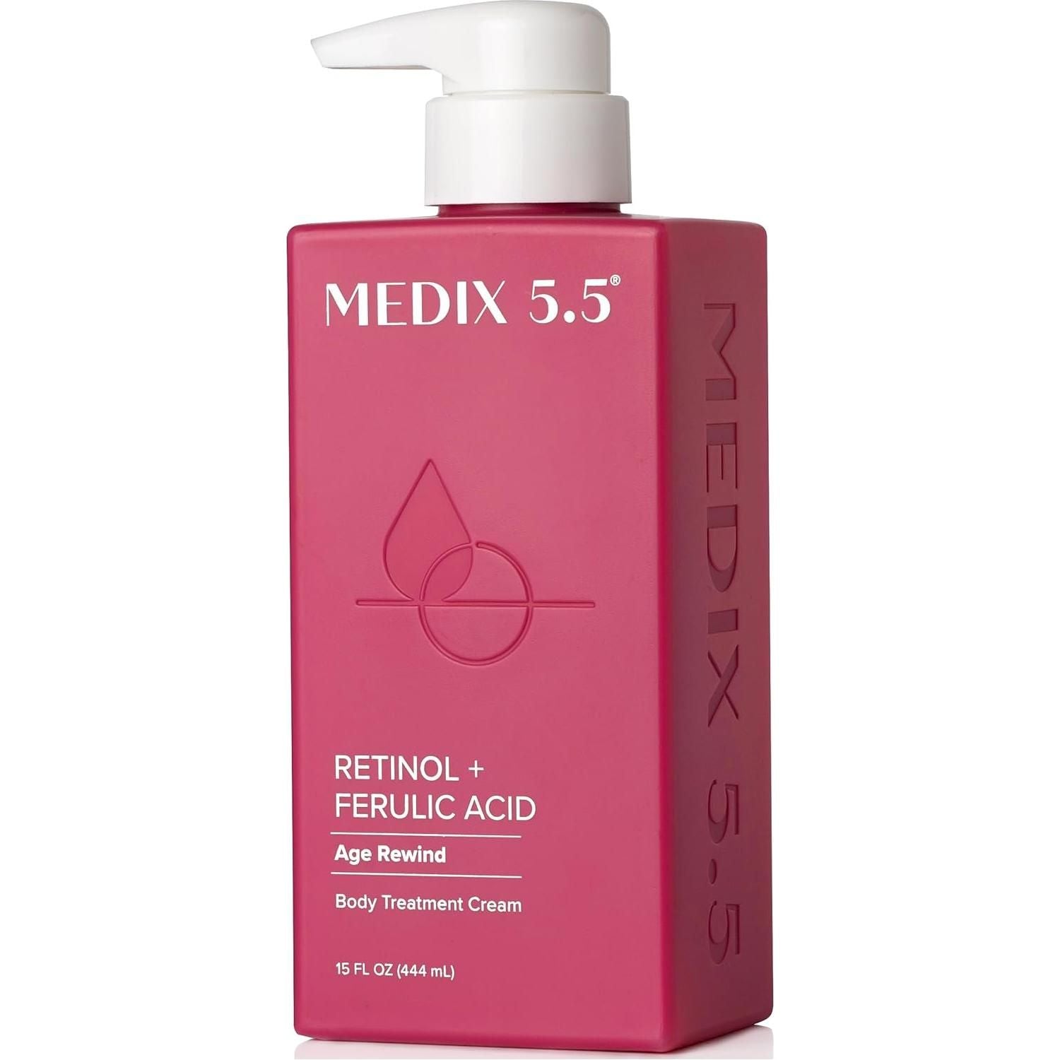 Medix 5.5 Retinol + Ferulic Acid Body Treatment Cream – 444ml | Anti-Ageing, Firming & Hydrating Skincare for Crepey, Sun-Damaged Skin Medix 5.5 Retinol and Ferulic Acid Body Treatment Cream - 444ml