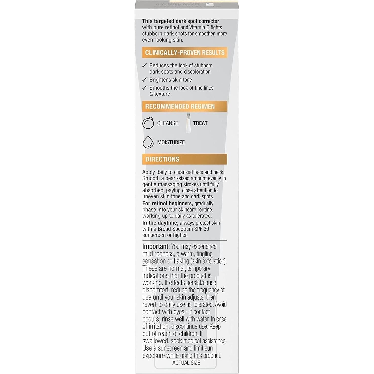 Neutrogena Rapid Tone Repair Retinol + Vitamin C Dark Spot Corrector 30ml | Brightening & Even Skin Tone Treatment Neutrogena Rapid Tone Repair Retinol + Vitamin C Dark Spot Corrector - 30ml - Glam Global UKNeutrogena