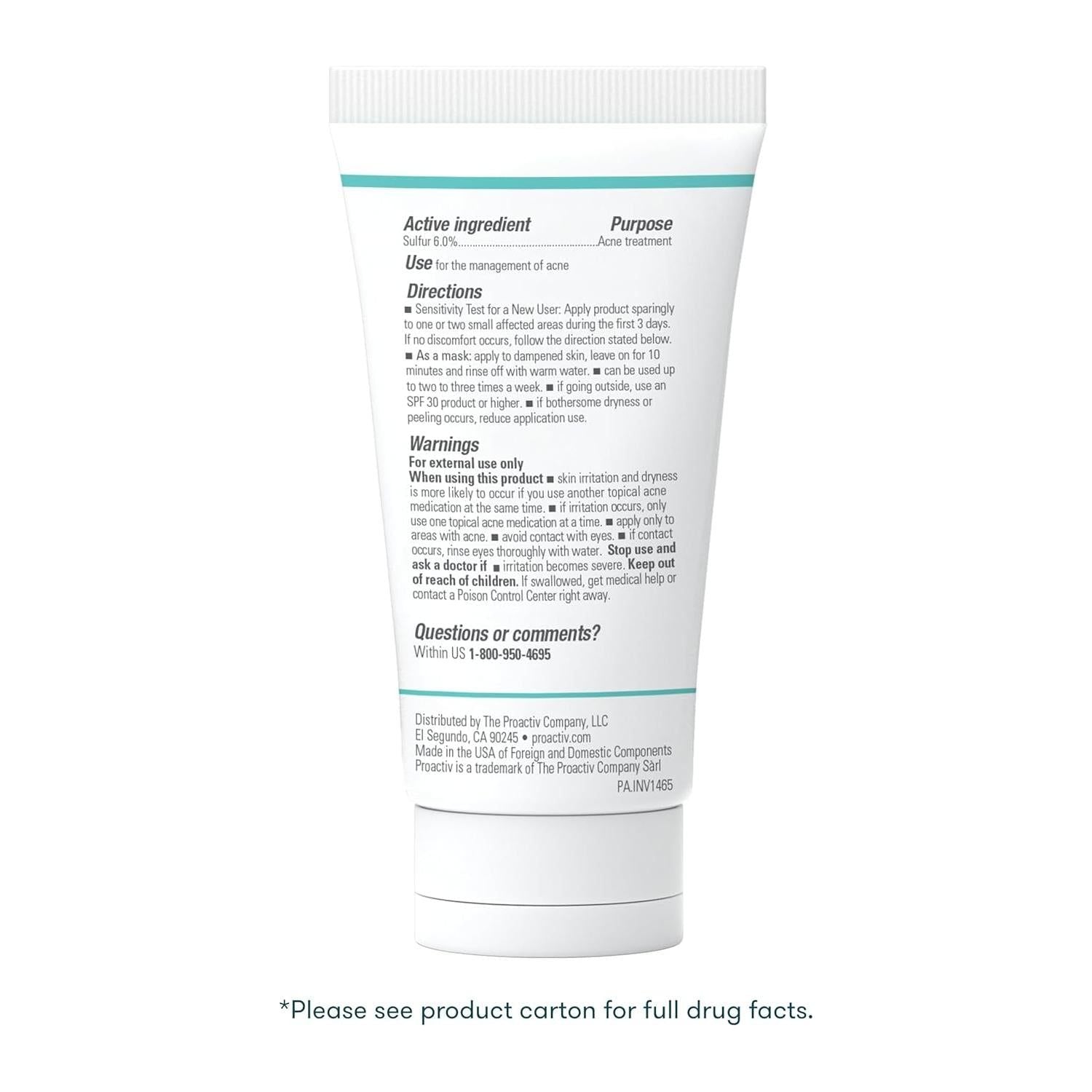 Proactiv Skin Purifying Acne Face Mask – 89ml | 90-Day Supply Sulfur Mask for Breakouts & Pore Refining Proactiv Skin Purifying Acne Face Mask - 89ml (90 Day Supply) - Glam Global UKProactiv