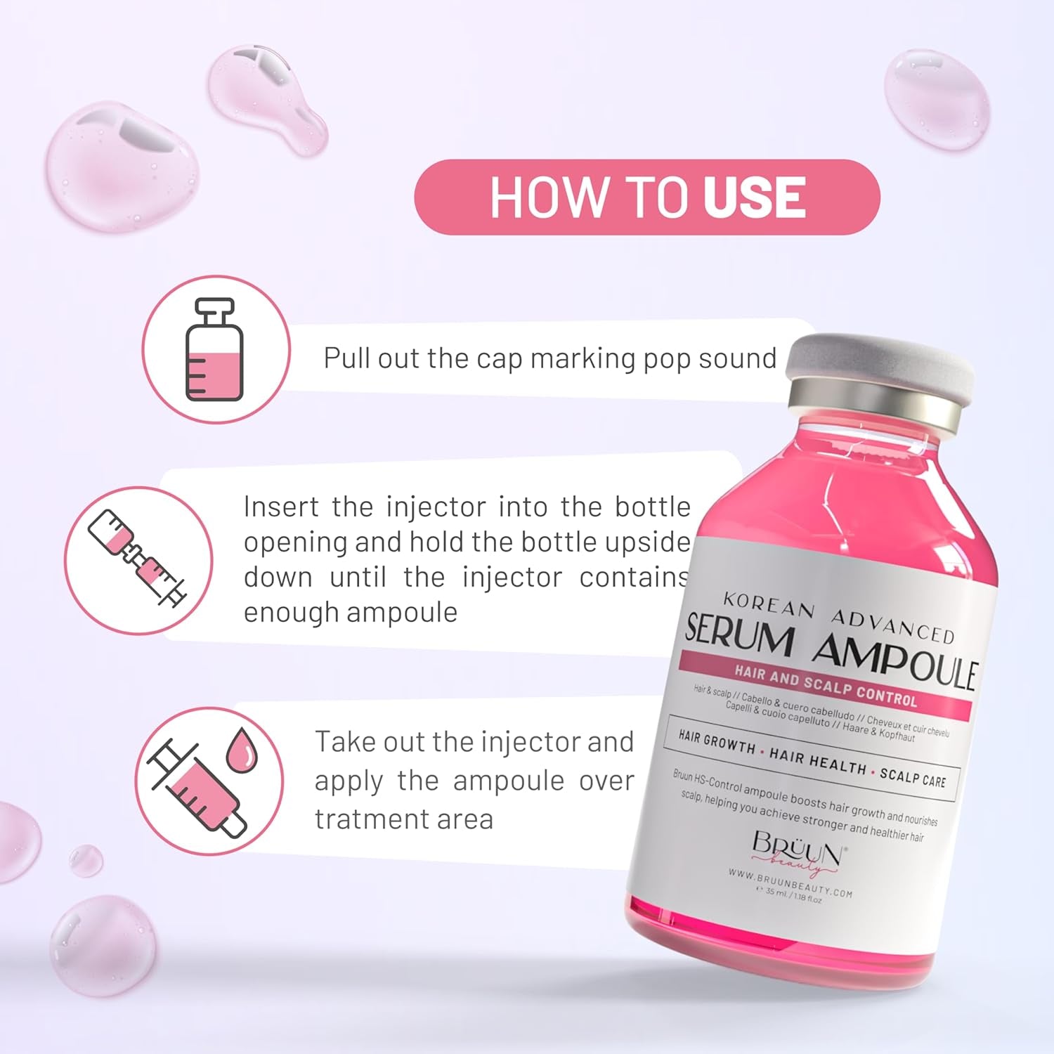 BRÜUN Korean Advanced Serum Ampoule Hair and Scalp Control – 35ml | Strengthens Roots, Stimulates Growth & Soothes Scalp BRÜUN Korean Advanced Serum Ampoule Hair and Scalp Control – 35ml | Strengthens Roots, Stimulates Growth & Soothes Scalp