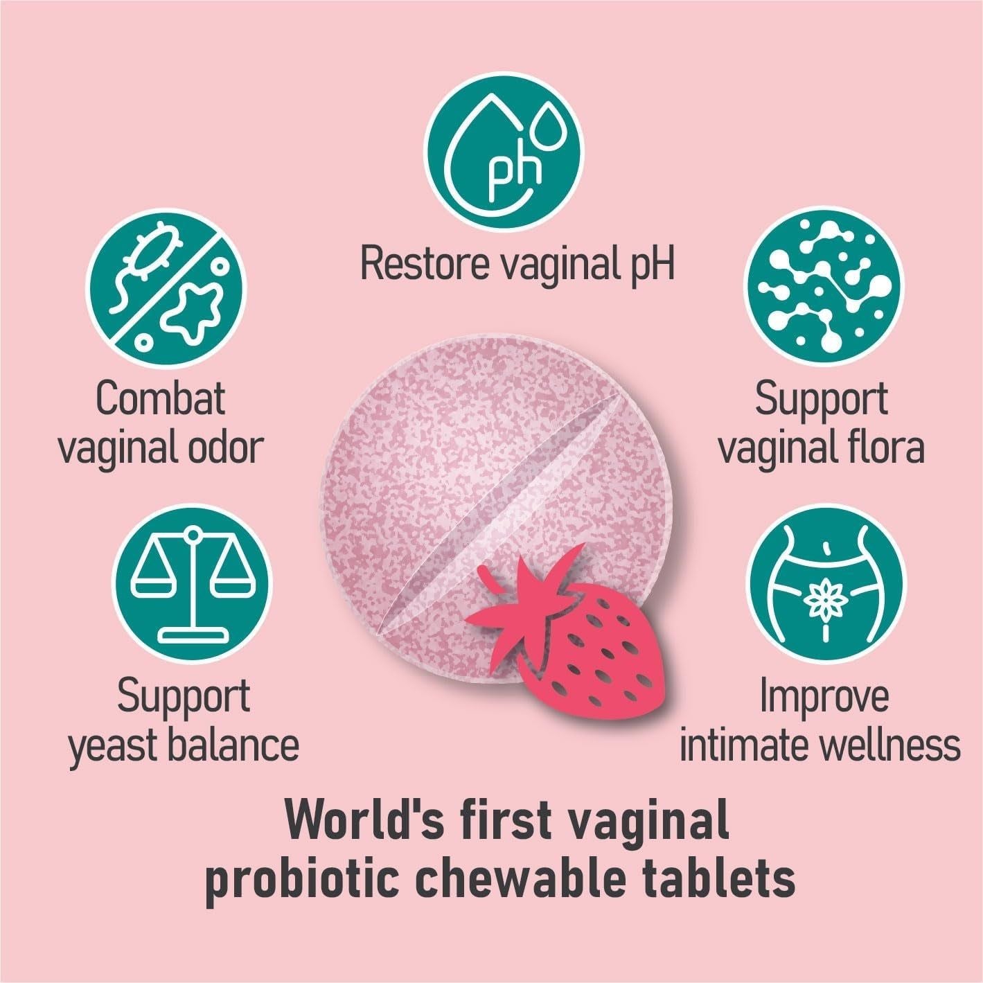 Probiotiv Vaginal Odor Flora – 30 Chewable Tablets | pH Balance & Feminine Health Probiotiv Vaginal Odor Flora – 30 Chewable Tablets | pH Balance & Feminine Health