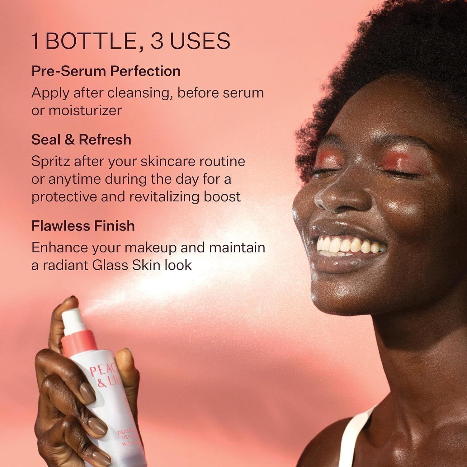 Peach & Lily Glass Skin Veil Mist – 100ml | Instant Radiance & Hydration for a Glass Skin Glow Peach & Lily Glass Skin Veil Mist – 100ml | Instant Radiance & Hydration for a Glass Skin Glow
