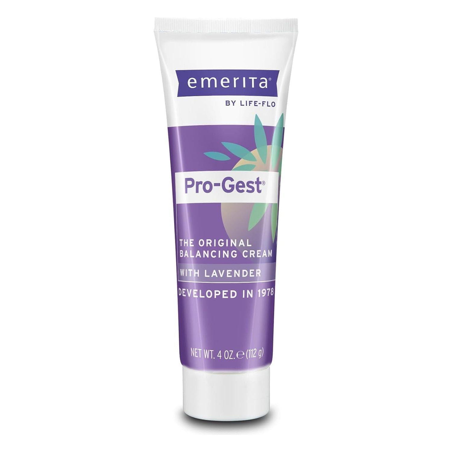Emerita by Life-flo Pro-Gest Balancing Cream with Lavender – 112g | Natural Progesterone Support & Relaxation Emerita by Life-flo Pro-Gest Balancing Cream With Lavender - 4 fl oz (112g)