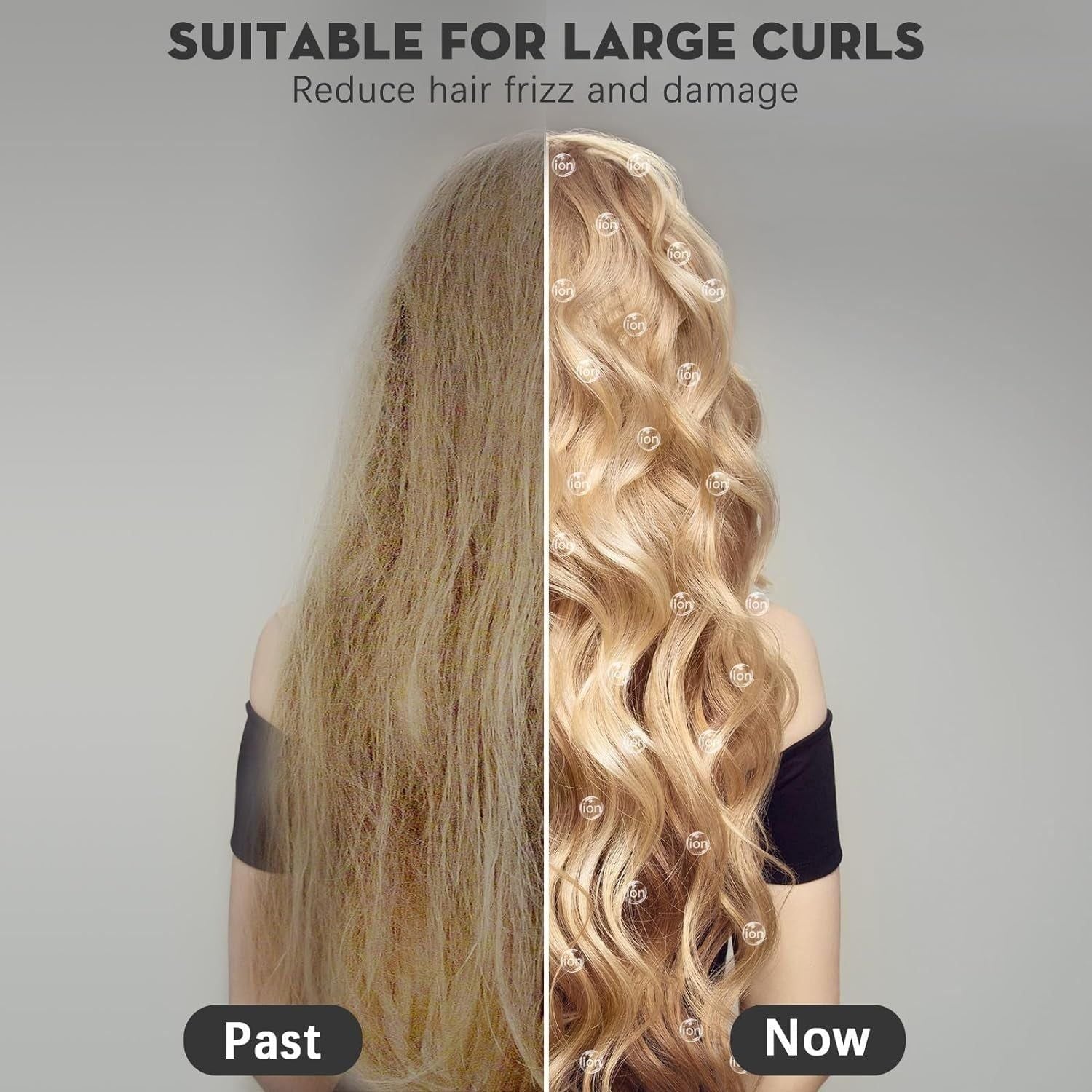 6-in-1 Curling Wand Set | Tourmaline Ceramic Hair Curler with Interchangeable Barrels 6 in 1 Curling Wand Set with Various Accessories, Tourmaline Ceramic Hair Curling Iron, Anti-Static Coating, Heat-Resistant Glove and 2 Hair Clips