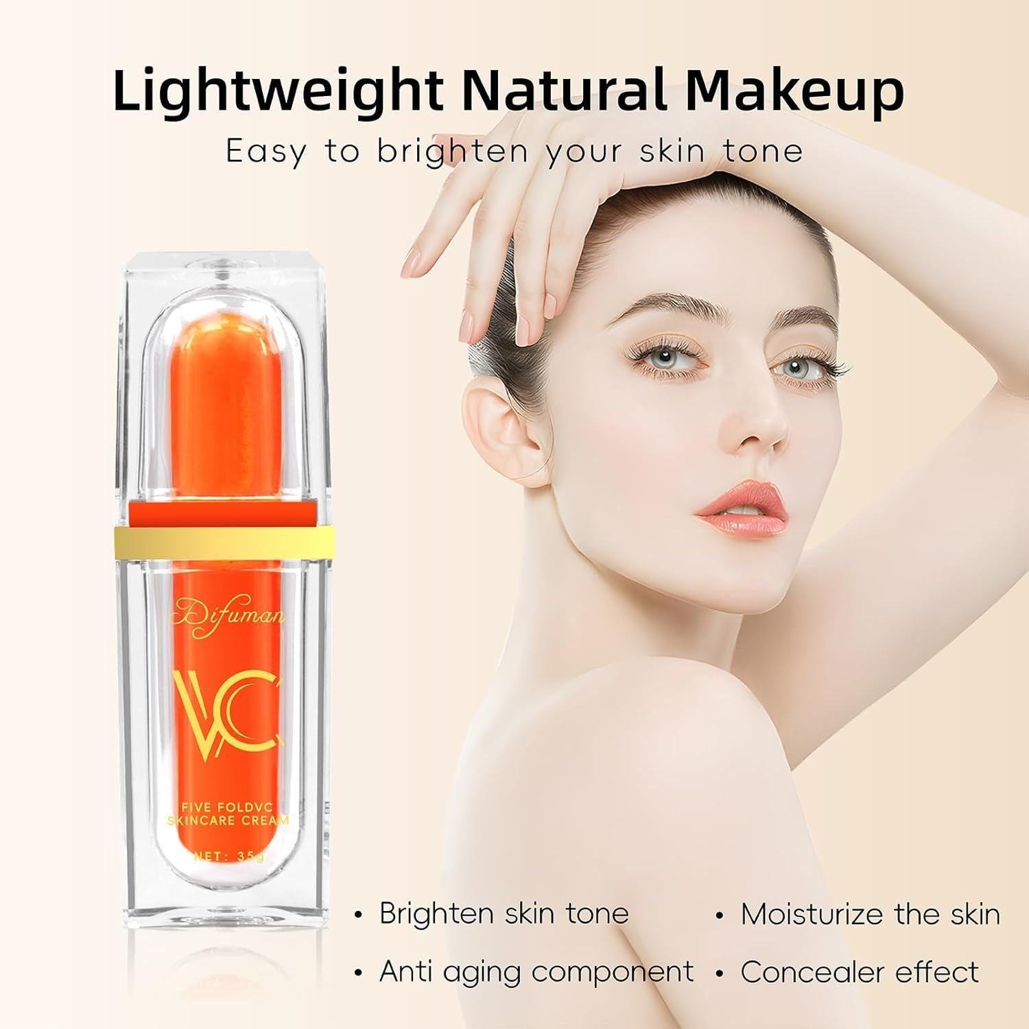 Kaemgyyd Five Fold VC Skincare Cream – 35g (2-Pieces) | Brightening, Firming & Natural Tone-Up Effect Kaemgyyd Five Fold VC Skincare Cream – 35g (2-Pieces) | Brightening, Firming & Natural Tone-Up Effect