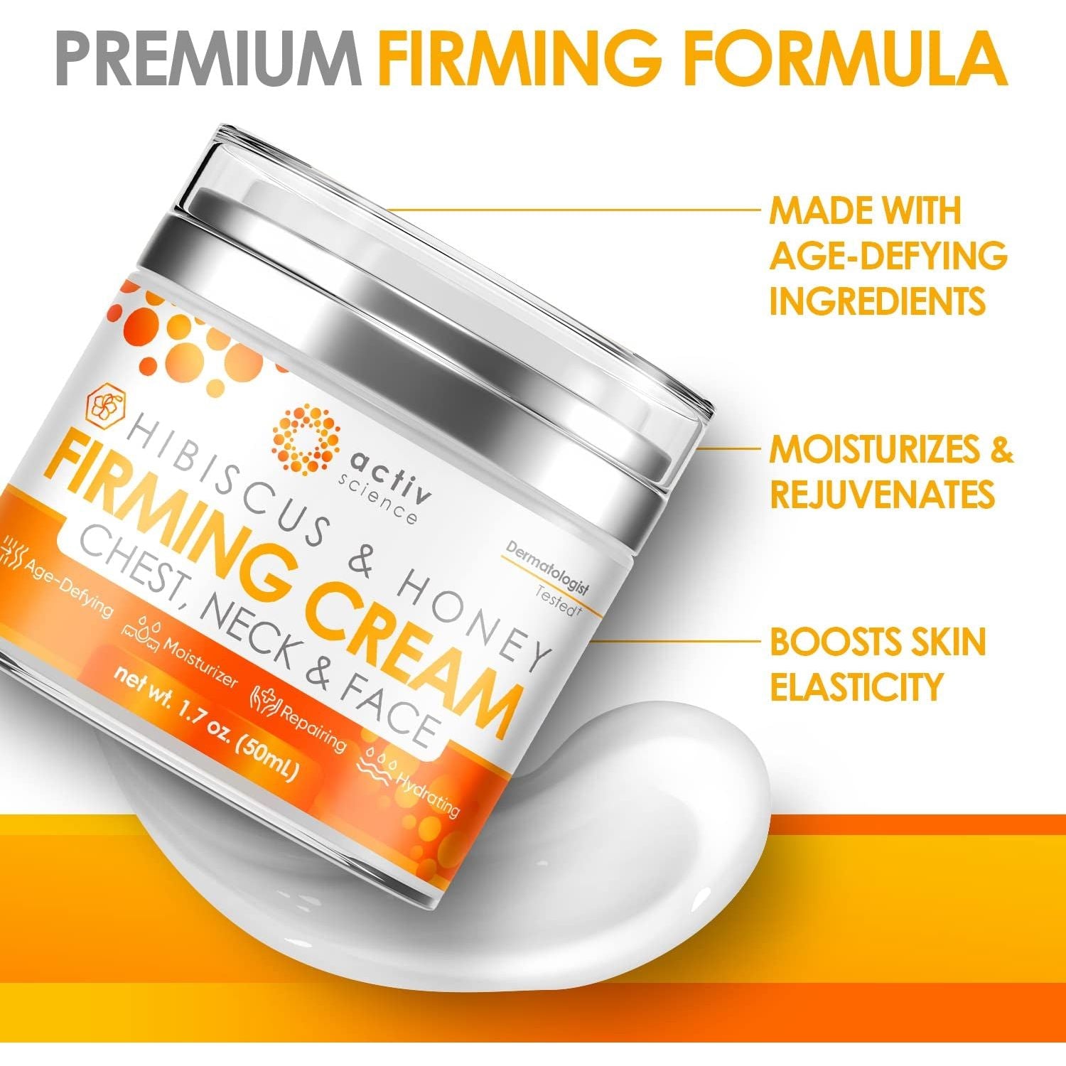 ACTIVSCIENCE Hibiscus & Honey Firming Cream – 50ml | Anti-Aging & Hydrating Formula ACTIVSCIENCE Hibiscus & Honey Firming Cream – 50ml | Anti-Aging & Hydrating Formula