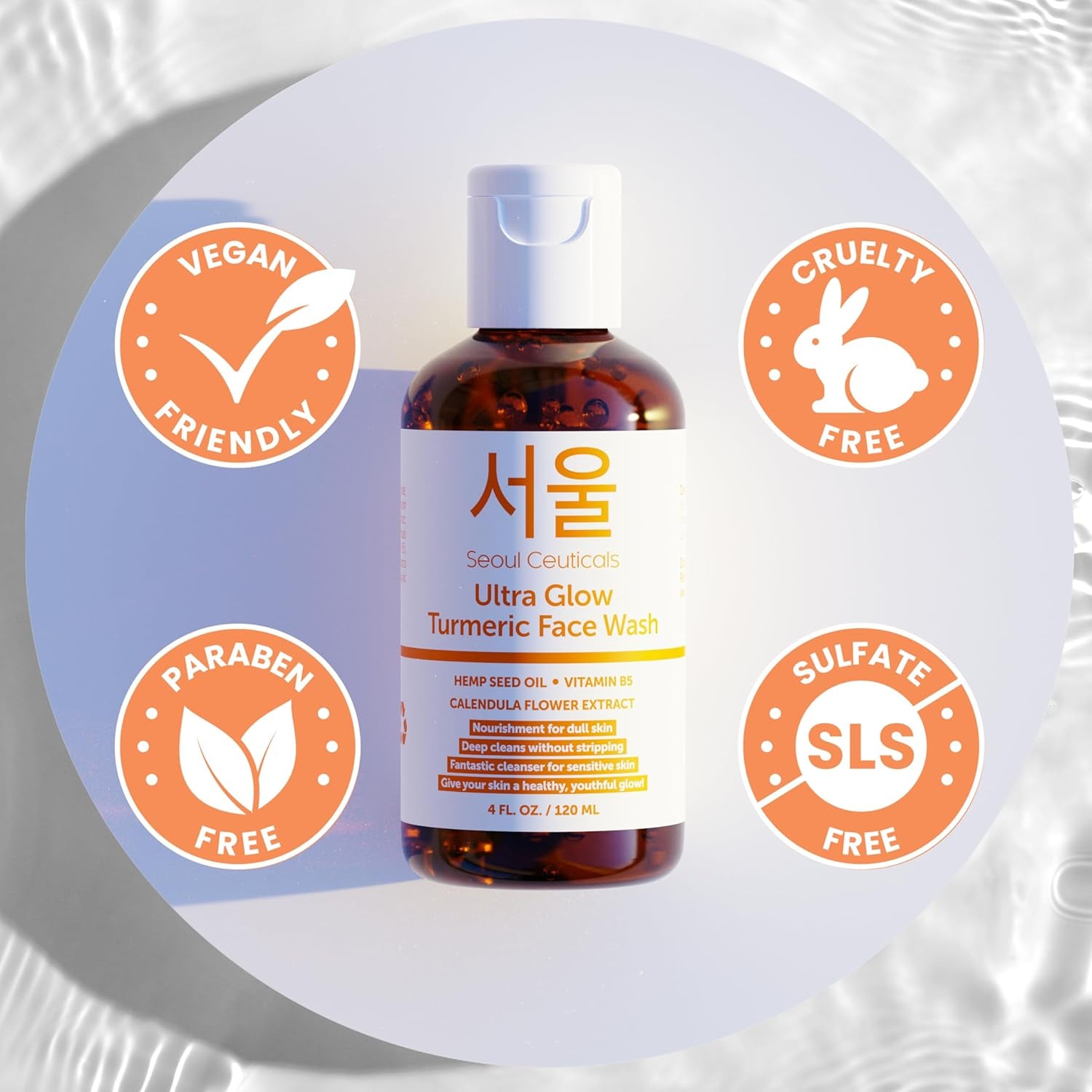 SeoulCeuticals Ultra Glow Turmeric Face Wash – 120ml | Brightening Cleanser for Sensitive Skin with Salicylic Acid & Calendula SeoulCeuticals Ultra Glow Turmeric Face Wash – 120ml | Brightening Cleanser for Sensitive Skin with Salicylic Acid & Calendula