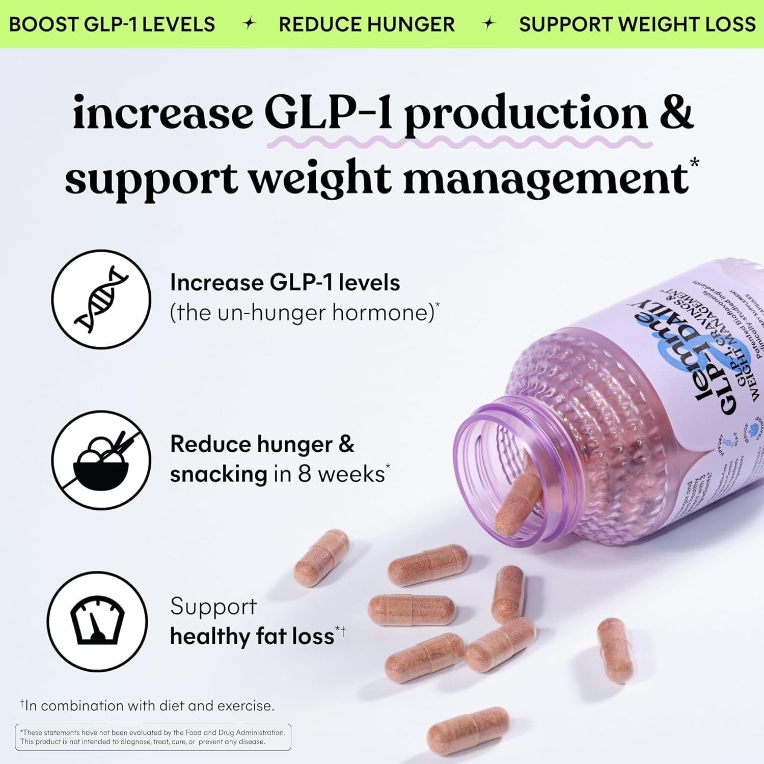 Lemme GLP-1 Daily – 60 Capsules  Plant-Based GLP-1 Support for Cravings, Metabolism Lemme GLP-1 Daily – GLP-1 Support and Weight Management –  60 Capsules