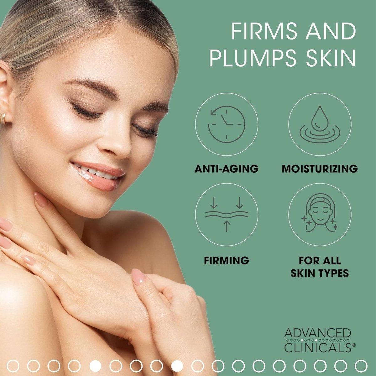 Advanced Clinicals Collagen Skin Rescue Lotion - Hydrating Anti-Aging Body & Face Cream for Wrinkles, Fine Lines & Dry Skin - 16 oz (454g) Advanced Clinicals Collagen Skin Rescue Lotion 16 oz - 454 g ( 2 - PC set) - Glam Global UKAdvanced Clinicals