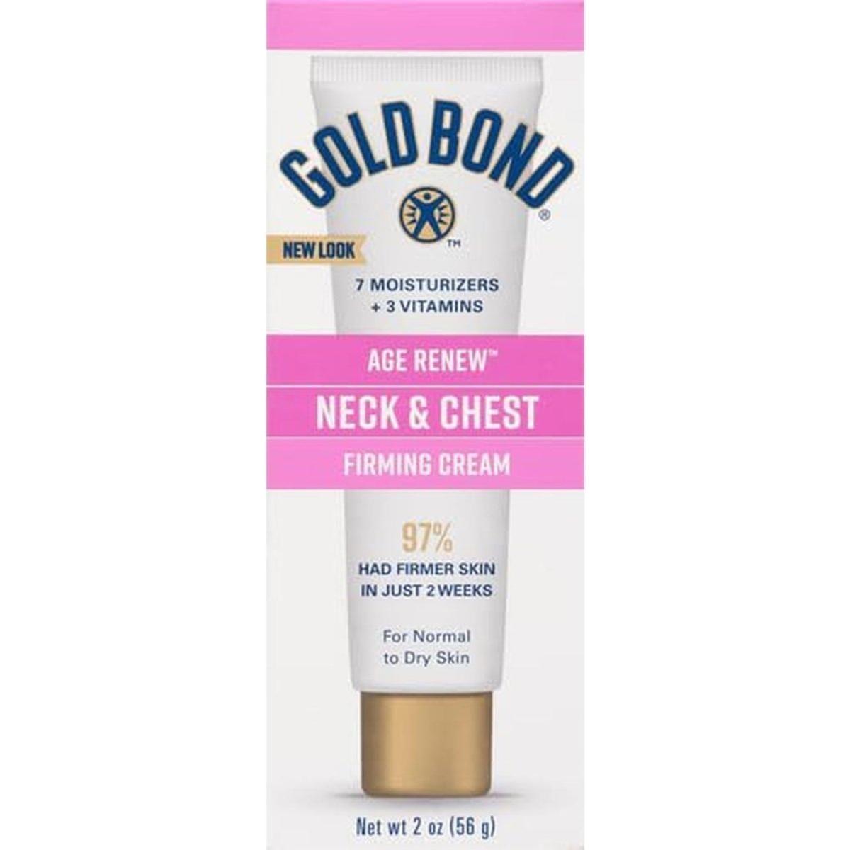 Gold Bond Neck & Chest Firming Cream – 59ml | Lifting & Hydrating Treatment with Hyaluronic Acid Gold Bond Neck and Chest Firming Cream - 60ml - Glam Global UKGold Bond