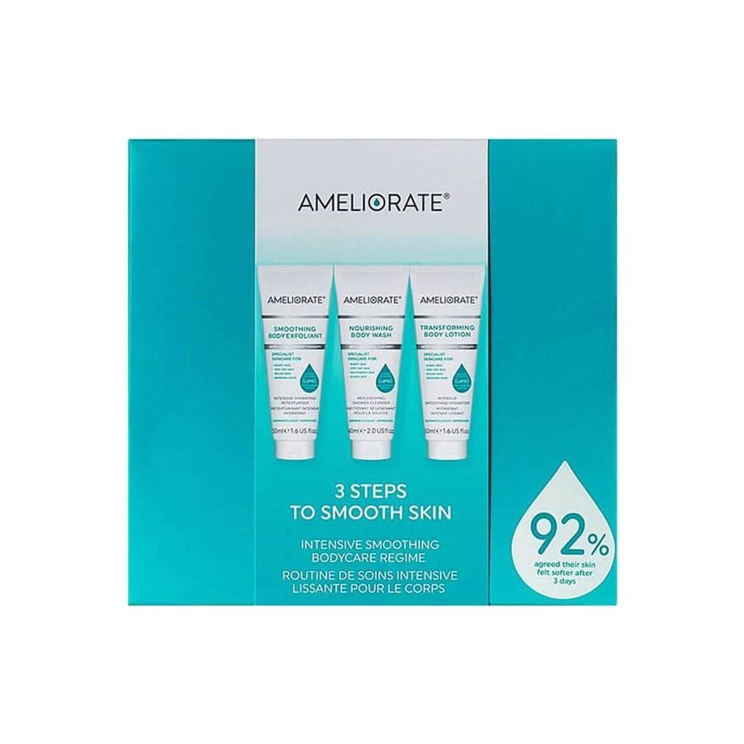 AMELIORATE 3 Steps to Smooth Skin | Complete Keratosis Pilaris & Dry Skin Solution Ameliorate 3 Steps to Smooth Skin - Glam Global UKAmeliorate
