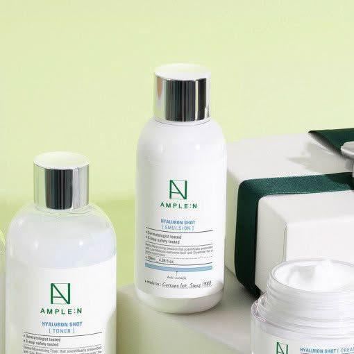 AMPLE:N Hyaluron Shot Emulsion – 120ml | Lightweight Moisture for Radiant, Resilient Skin AMPLE:N Hyaluron Shot Emulsion 130ml - Glam Global UKAMPLE:N