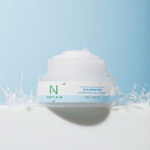 AMPLE:N Hyaluron Shot Hydration Gel Cream – 50ml | Cooling, Non-Sticky Moisture for Dewy, Fresh Skin AMPLE:N Hyaluron Shot Hydration Gel Cream 60ml - Glam Global UKAMPLE:N