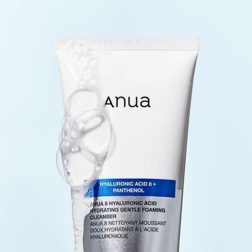Anua 8 Hyaluronic Acid Hydrating Gentle Foaming Cleanser – 150ml | Deep Cleanse & Intense Moisture for Dry & Sensitive Skin Anua 8 Hyaluronic Acid Hydrating Gentle Foaming Cleanser 150ml - Glam Global UKAnua