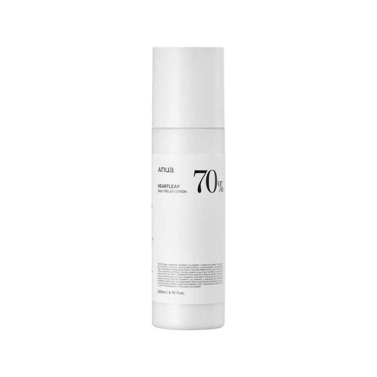 Anua Heartleaf 70% Daily Relief Lotion – 200ml | Lightweight Moisture & Skin Barrier Support Anua HEARTLEAF 70% DAILY RELIEF LOTION 200ml - Glam Global UKAnua