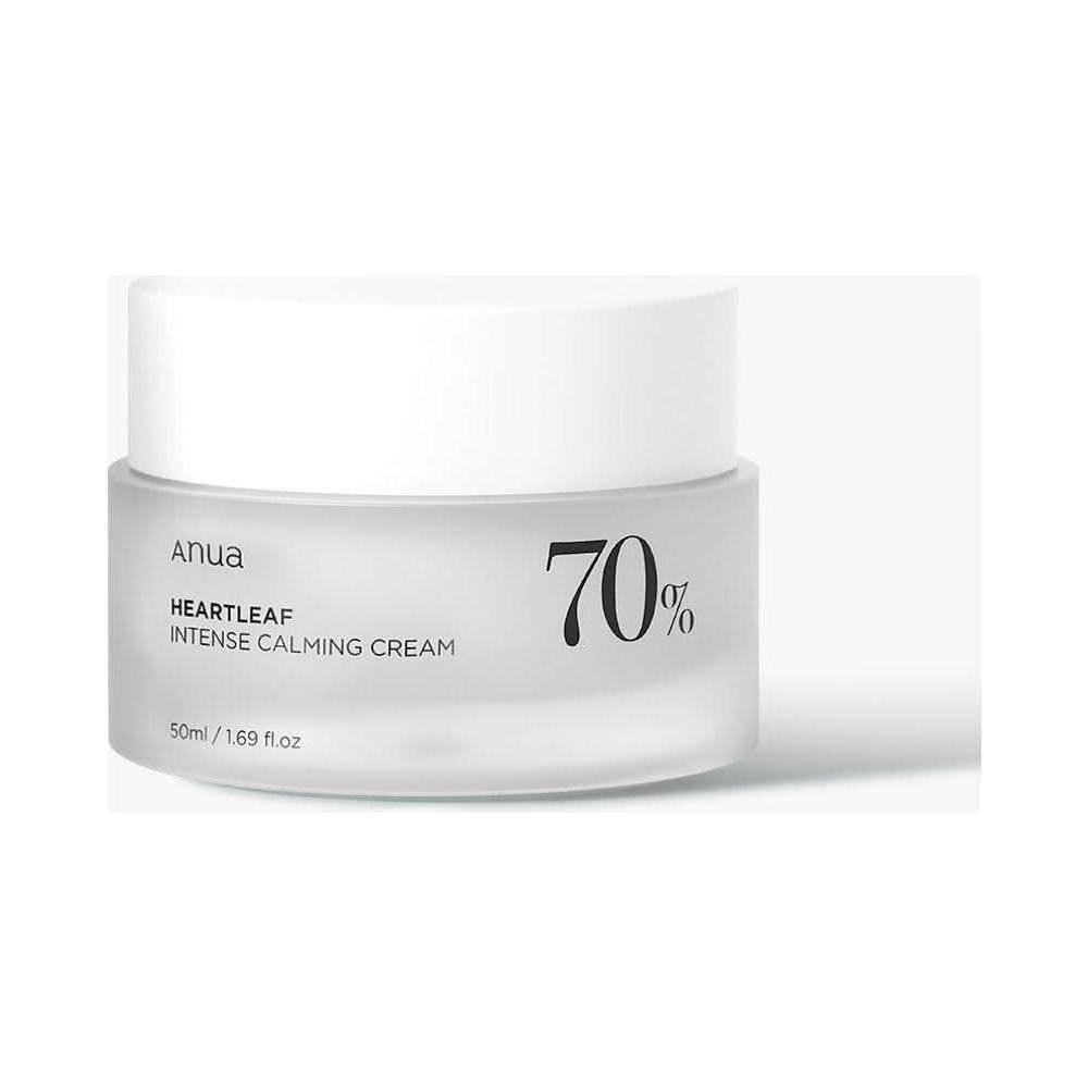 Anua Heartleaf 70% Intense Calming Cream – 50ml | Rich, Soothing Moisturiser for Sensitive, Irritated Skin Anua HEARTLEAF 70% INTENSE CALMING CREAM 50ml - Glam Global UKAnua